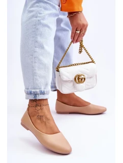 Balerína Kožená klasická Béžove Stacee