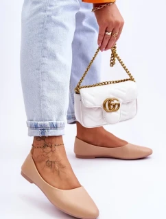 Balerína Kožená klasická Béžove Stacee