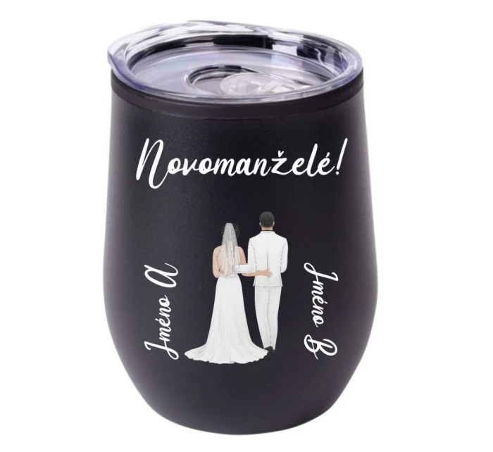 Personalizovaný termohrnek "bowl" s novomanželským párem 