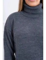 Svetr s rolákem S2020-16 tmavě šedý - Kesi