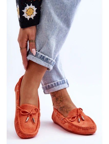 Semišové Mokasíny Oranžové model 21625479 - Boto