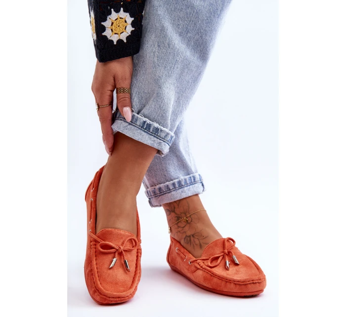 Semišové Mokasíny Oranžové model 21625479 - Boto