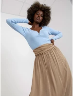 Spódnica TW SD BI model 20206447 ciemny bezowy - FPrice Spódnica TW SD BI model 20206447 ciemny bezowy - FPrice