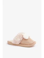 Dámské Pantofle S Kožešinou Béžové Nartani Dámské Pantofle S Kožešinou Béžové Nartani