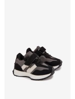 Dětské sportovní boty na suchý zip Miranda – černé Dětské sportovní boty na suchý zip Miranda – černé