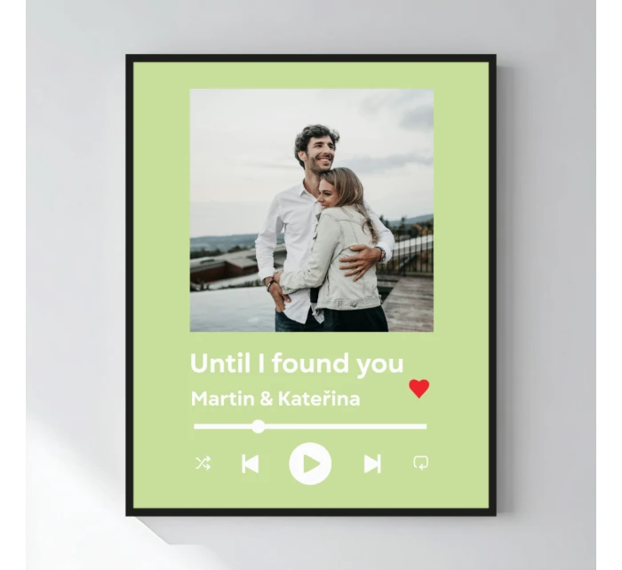 Personalizovaný plakát v rámu - 40x50 - hudební přehrávač Personalizovaný plakát v rámu - 40x50 - hudební přehrávač