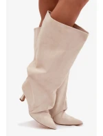 Kozačky na podpatku model 225195 Step in style Kozačky na podpatku model 225195 Step in style