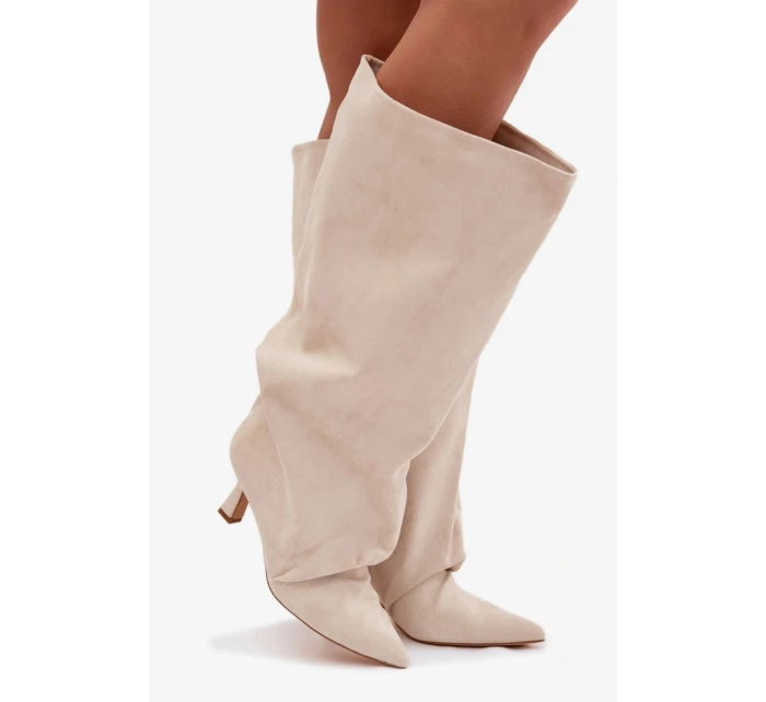 Kozačky na podpatku model 225195 Step in style Kozačky na podpatku model 225195 Step in style