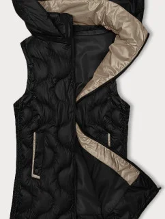 Černá dámská vesta s ozdobným prošíváním model 20943185 - S'WEST