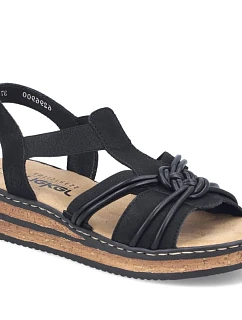 Dámské sandály s podrážkou černé model 22097417 - Rieker