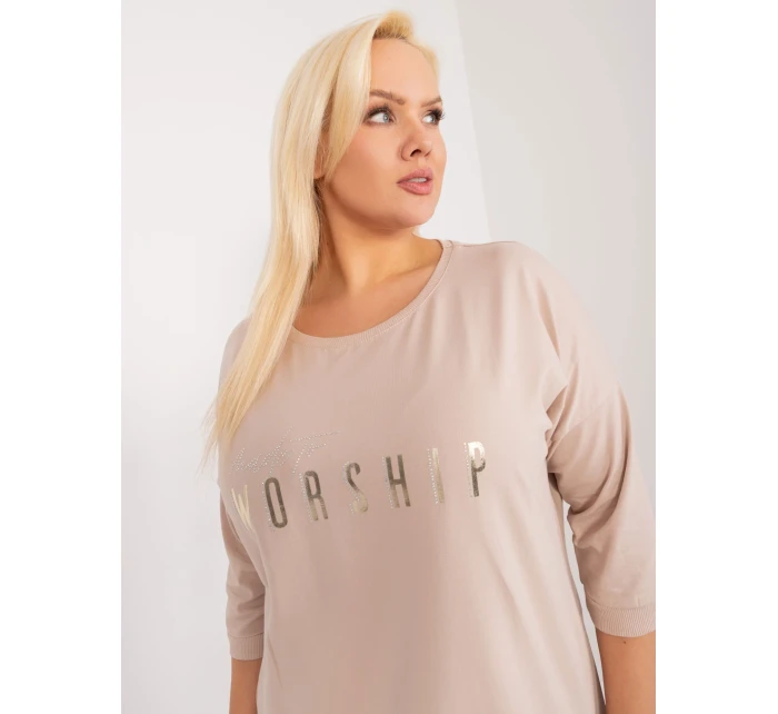 Bluzka RV BZ model 20080959 beżowy - FPrice Bluzka RV BZ model 20080959 beżowy - FPrice