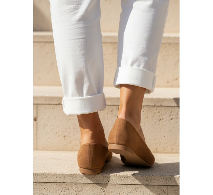 Baleriny damskie w brązowe model 22014015 - FashionStreet