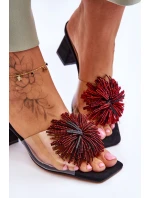 Módní pantofle na vysokém podpatku Černá model 21617785 - S.Barski Módní pantofle na vysokém podpatku Černá model 21617785 - S.Barski