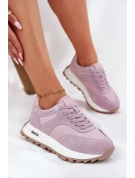 Semišové Sneakersy Na Platformě Dámské Big Star model 21694489 HIPOLY SYSTEM Fialové - Big Star Shoes Semišové Sneakersy Na Platformě Dámské Big Star model 21694489 HIPOLY SYSTEM Fialové - Big Star Shoes