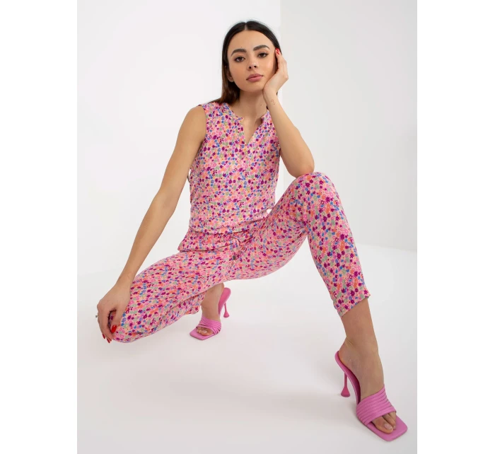 Dámské kalhoty D73770M61869J růžové - FPrice Dámské kalhoty D73770M61869J růžové - FPrice