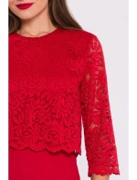 S381 Kombinéza s krajkovými detaily - červená S381 Kombinéza s krajkovými detaily - červená