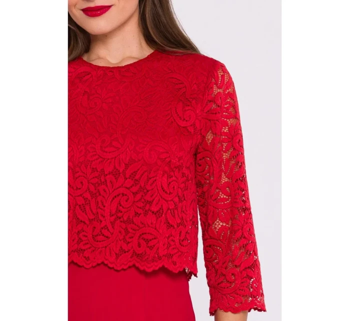 S381 Kombinéza s krajkovými detaily - červená S381 Kombinéza s krajkovými detaily - červená