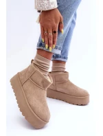 Kůže Sněžní Boty Na Platformě Bežové Corcoran Kůže Sněžní Boty Na Platformě Bežové Corcoran