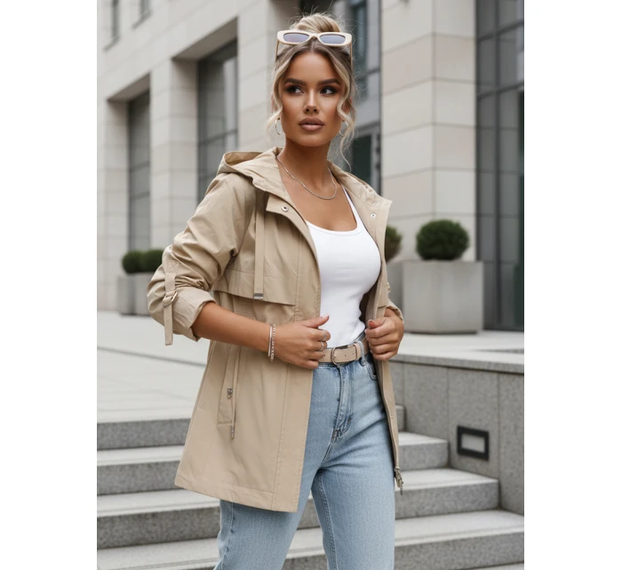 Parka damska przejściowa z kapturem  model 22025141 - FashionStreet