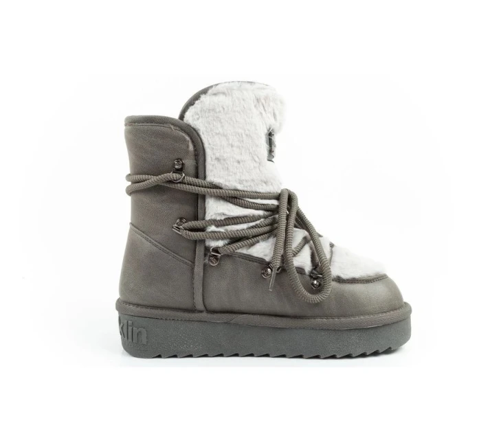 snow boots dámské zimní módní model 21405954 zateplené šedé dámské - D.Franklin