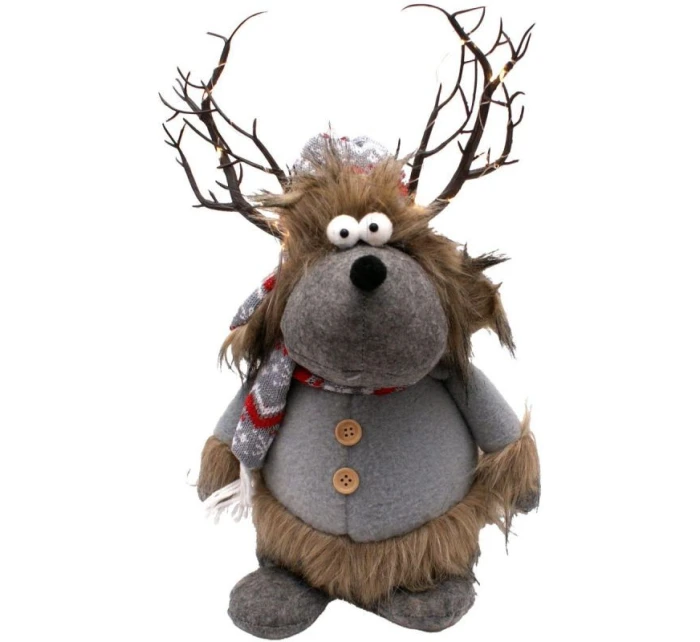 FURNISHED RENNIFER WITH ILLUMINATED TORCH Grey 20x35x47CM dětské