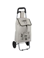 VOZÍK NA KOLEČKÁCH NA NÁKUPNÍ TAŠKY S RÁMEM 25L ŠEDÝ