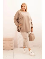 Dámská blůza Plus Size s s kapsou a rukávy fango model 21259094 - K-Fashion