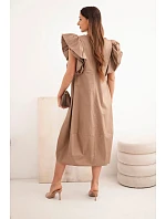 Dámské bavlněné šaty s model 22170747 rukávem fango - K-Fashion