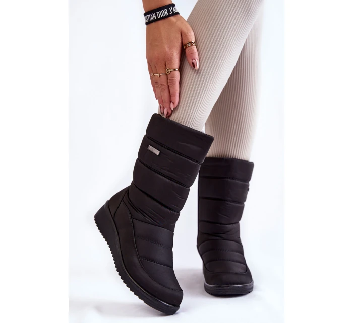 teplé boty na klínku Černé model 21602347 - EVENTO teplé boty na klínku Černé model 21602347 - EVENTO