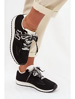 Dámské tenisky s ozdobným šněrováním Černé model 22039815 - Boto