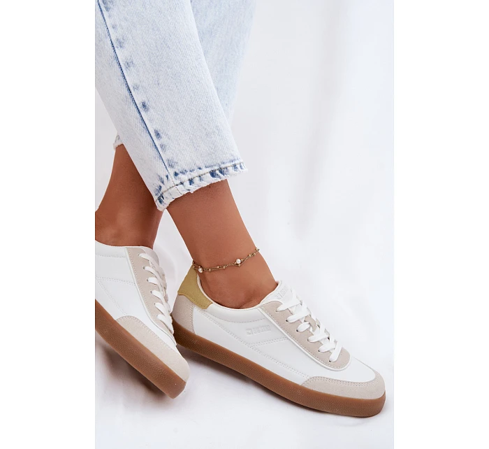 Dámské tenisky z eko kůže Big Star model 22069390 bílé - Big Star Shoes Dámské tenisky z eko kůže Big Star model 22069390 bílé - Big Star Shoes