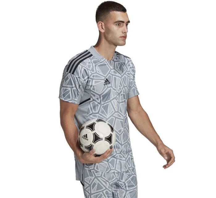 Pánský brankářský dres Condivo 22 HB1622 Šedý s béžovou vzor - Adidas