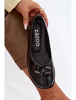 Kožené dámské polobotky 379 černé - Zazoo