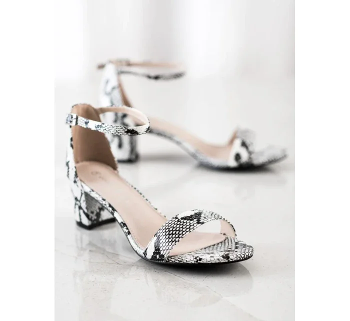 Moderní sandály se zvířecím motivem dámské na širokém podpatku Moderní sandály se zvířecím motivem dámské na širokém podpatku