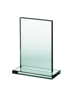 Skleněná trofej s matným podstavcem