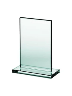 Skleněná trofej s matným podstavcem