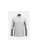 Termoaktivní mikina Peak Performance Magic Half Zip Wool-Blend BL – středně šedá mel/šedá mel, velikost: L