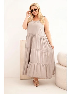 Dámské viskózové šaty na zavazovacích ramínkách fango