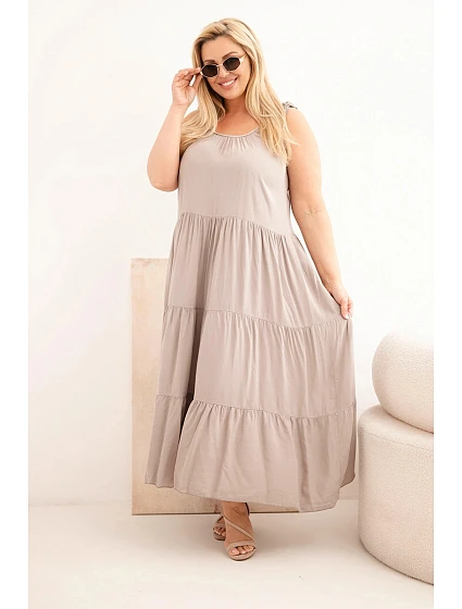 Dámské viskózové šaty na zavazovacích ramínkách fango