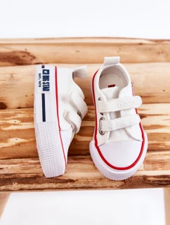 Dětské látkové tenisky se suchým zipem BIG STAR model 21594950 Bílá - Big Star Shoes