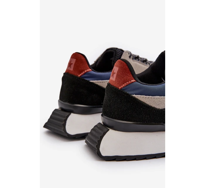 Pánské tenisky Big Star NN174320 s paměťovou pěnou Beige-modré Pánské tenisky Big Star NN174320 s paměťovou pěnou Beige-modré