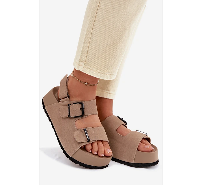 Semišové sandály na platformě Big Star model 22064119 Béžové - Big Star Shoes