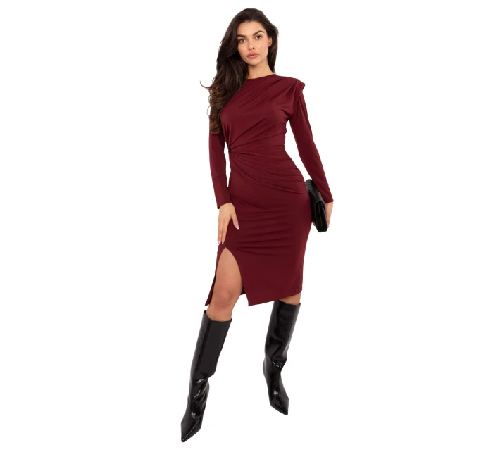 Sukienka IT SK bordowy model 21724537 - FPrice Sukienka IT SK bordowy model 21724537 - FPrice