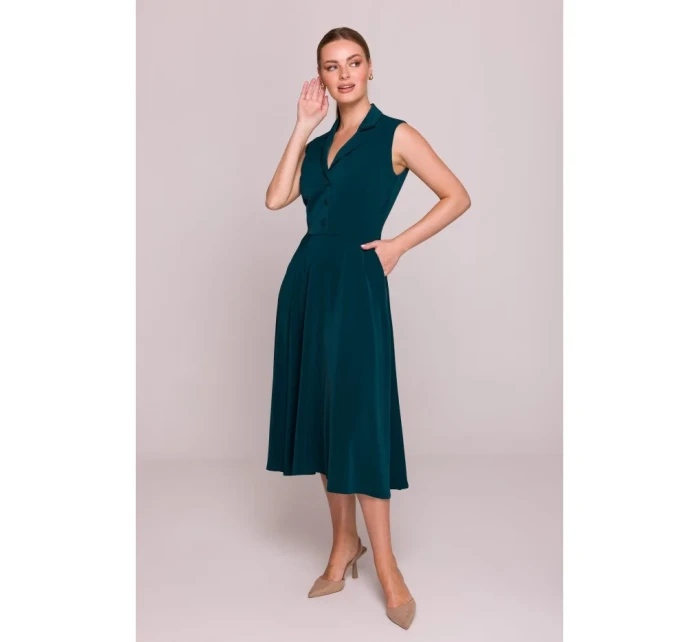 Košilové šaty ve střihu zelené model 21154771 - STYLOVE