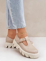 Dámské polobotky 20183 Béžová s ecru - ZaZOO