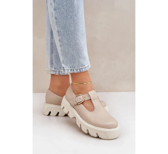 Dámské polobotky 20183 Béžová s ecru - ZaZOO