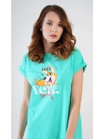 Dámská noční košile s krátkým rukávem Love model 17360693 - Vienetta Dámská noční košile s krátkým rukávem Love model 17360693 - Vienetta