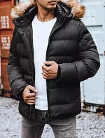 Pánská prošívaná zimní bunda černá FashionStreet TX4160