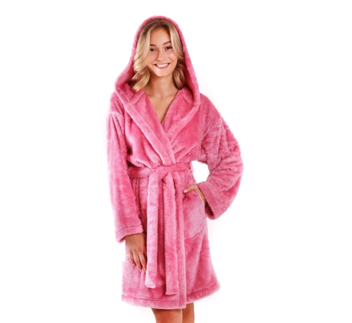 Dámský župan Lilly extra s kapucí 3/4 3320 one size starorůžová - Vestis
