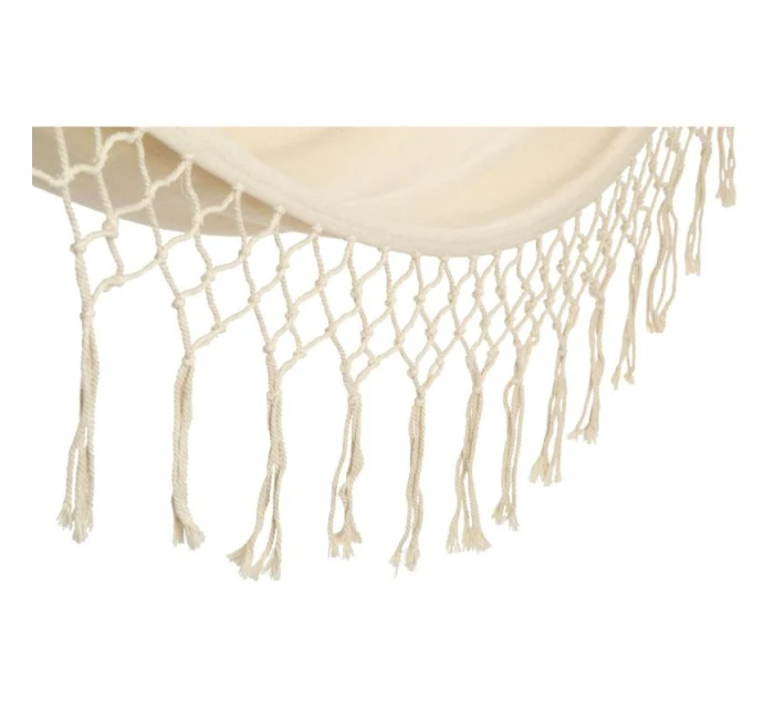 ZAHRADNÍ HOUPACÍ SÍŤ PRO 1 OSOBU 200X100CM S TYČÍ A STŘAPCI MIAMI ECRU